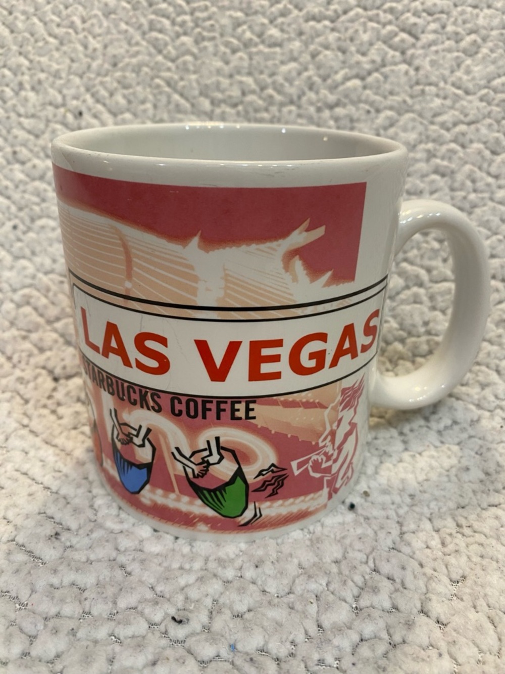 VINTAGE 1999 STARBUCKS LAS VEGAS NEVADA  20 oz. Collector Series Collage Mug